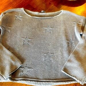 Rails spring summer sweater.  French blue color.